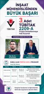 ÖĞRENCİ VE AKADEMİSYENLERİMİZDEN TÜBİTAK 2209-A BAŞARISI  🆕